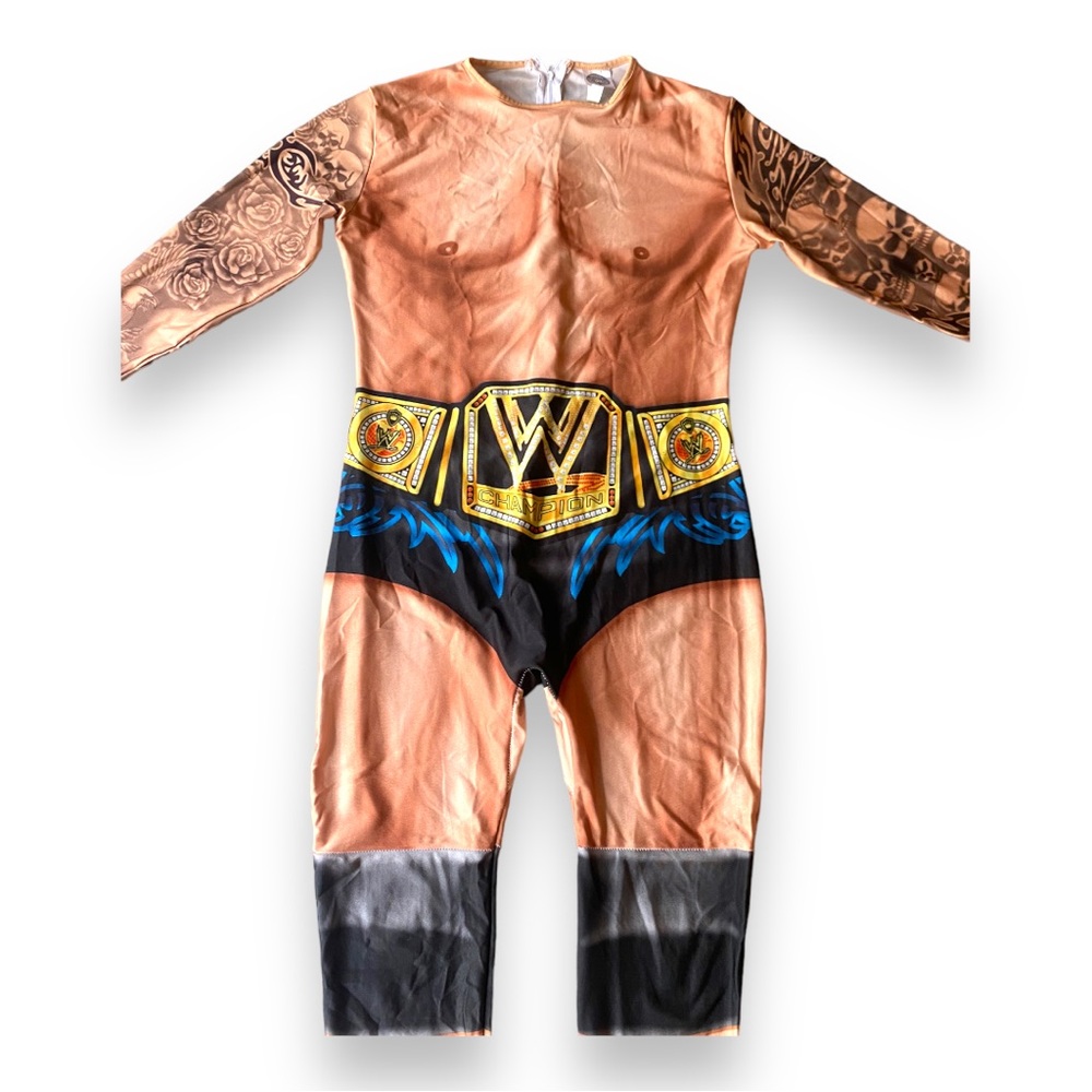 WWE Randy Orton Wrestling Mens Spandex One Piece Skin Suit Halloween Costume WWF